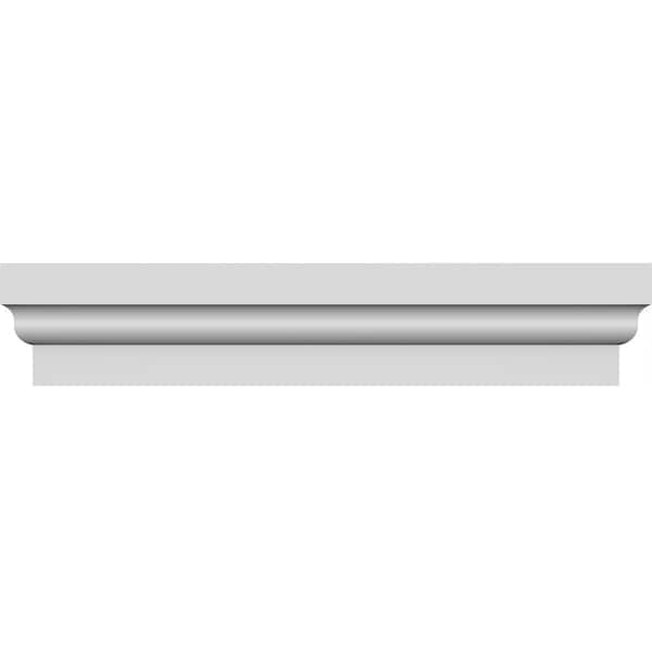 Ekena Millwork 136" Bottom Width x 138 1/2" Top Width x 5 1/2"H x 1 3/4"P Stockton Crosshead CRH06X136ST - main